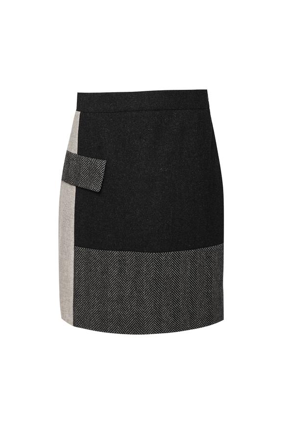 Wełniana szara spódnica Zero Waste w rozmiarze 38