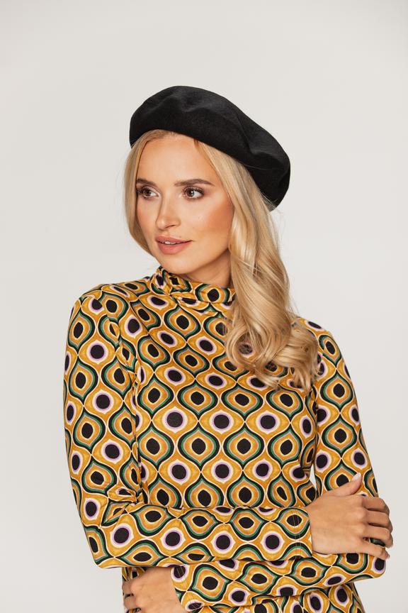 Wool black beret