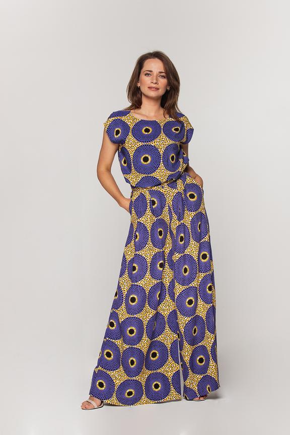 Wiskozowa bluzka ściągana z boku