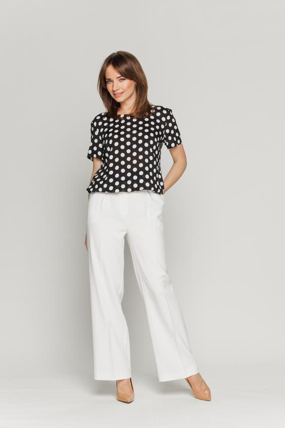 Wiskozowa bluzka w grochy