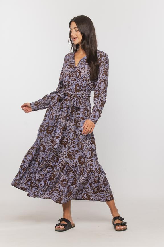 Wiskozowa sukienka midi w stylu boho
