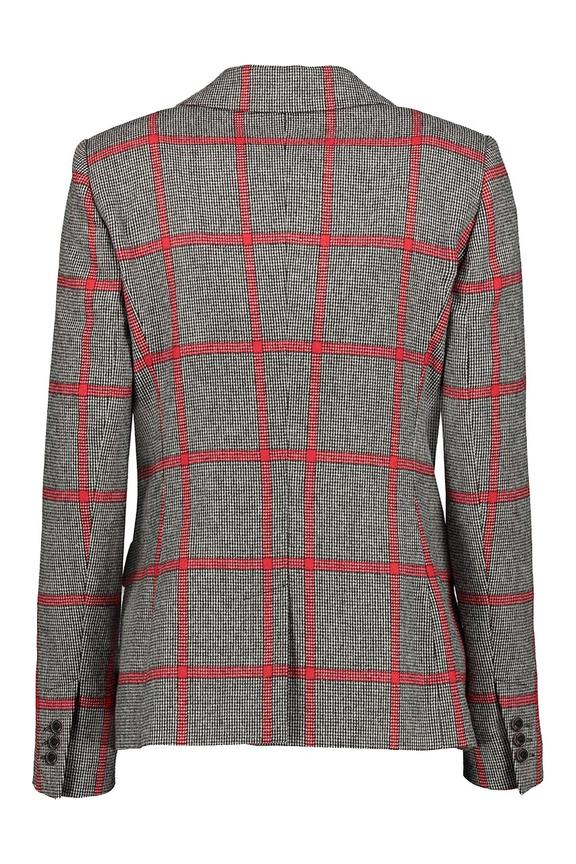 Wełniany żakiet w kratę