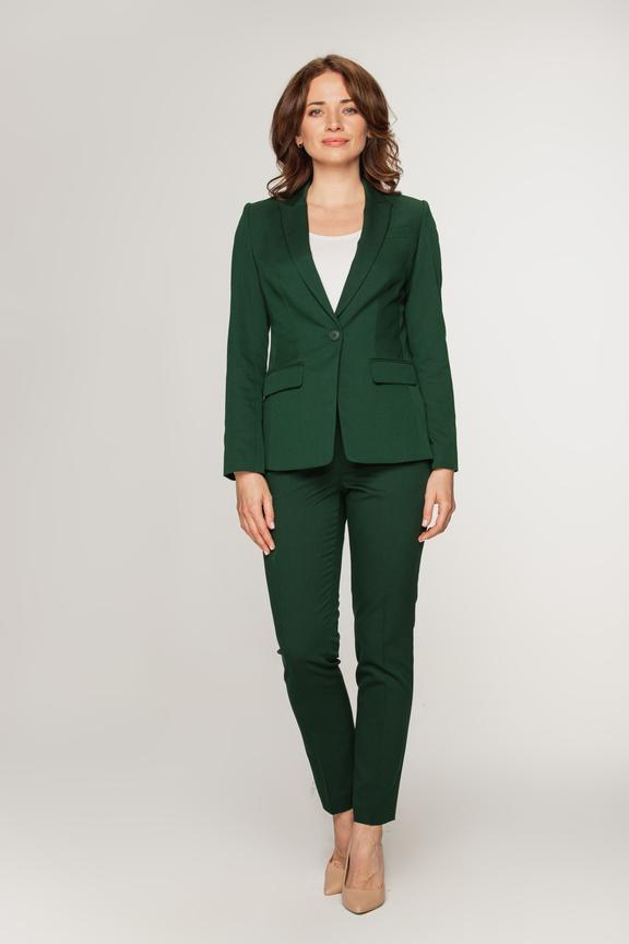 Zielone zwężane spodnie