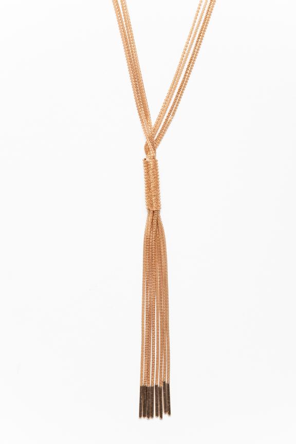 Złoty długi naszyjnik