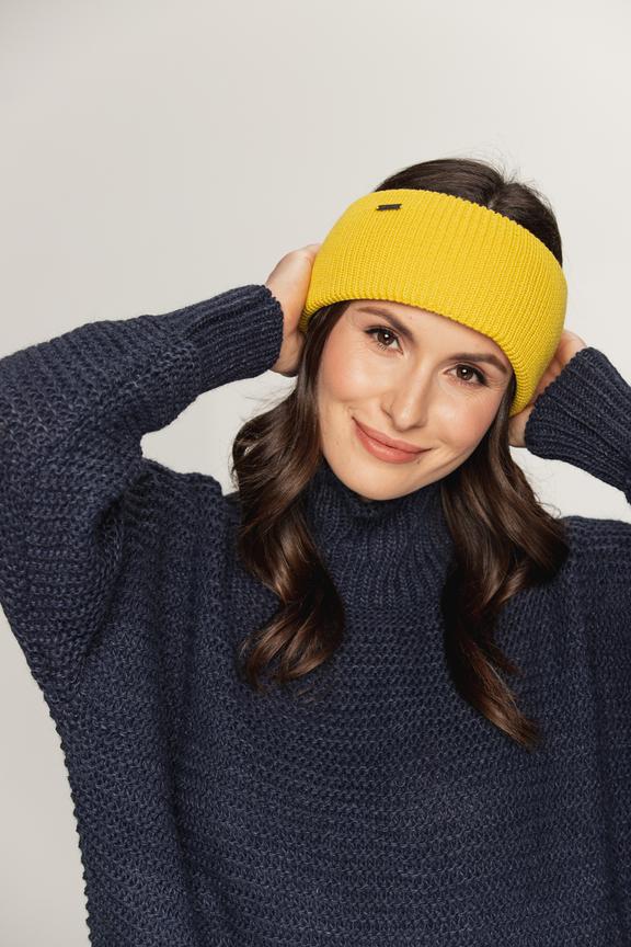 Żółta wełniana opaska