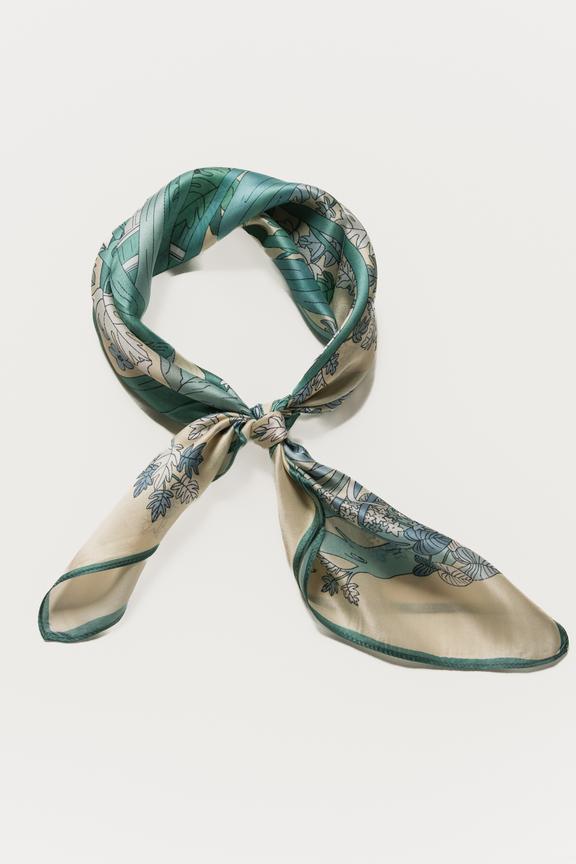 Zwiewna miękka apaszka damska z jedwabiu