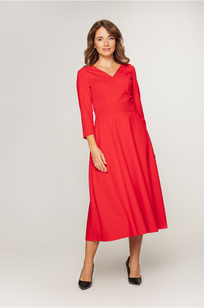 Syntetyczny 36 Obraz bialcon sukienka czerwona