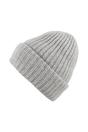 Gray double-knit merino wool and cashmere hat