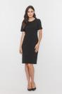 Black fitted dress with shaping darts