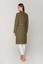 Taliowany ciemnooliwkowy płaszcz