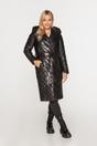 Pikowany czarny płaszcz