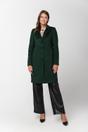 Zielony wełniany płaszcz w klasycznej formie