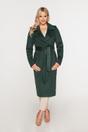 Zimowy zielony płaszcz z wełny