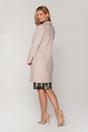 Klasyczny płaszcz z wełną w kolorze pudrowego różu