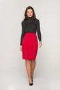Pencil skirt of dark red color