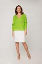 Green v-neck sweater