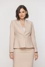 Taliowany beżowy żakiet z delikatnymi poduszkami