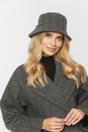 Wełniany damski szary kapelusz typu bucket
