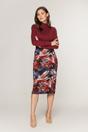 Patterned pencil skirt