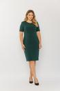 Green fitted dress with shaping darts