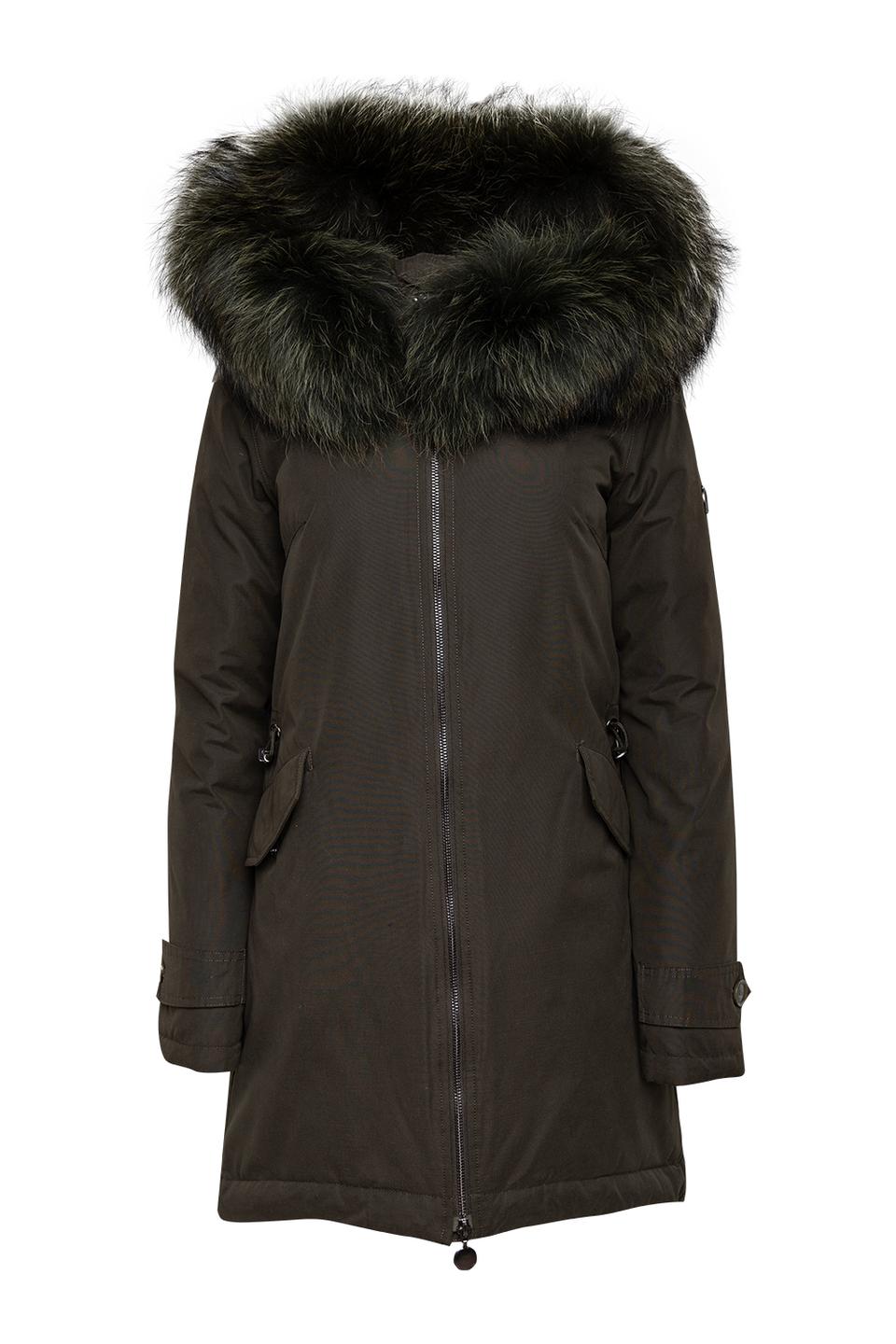 Ciemnozielona kurtka typu parka